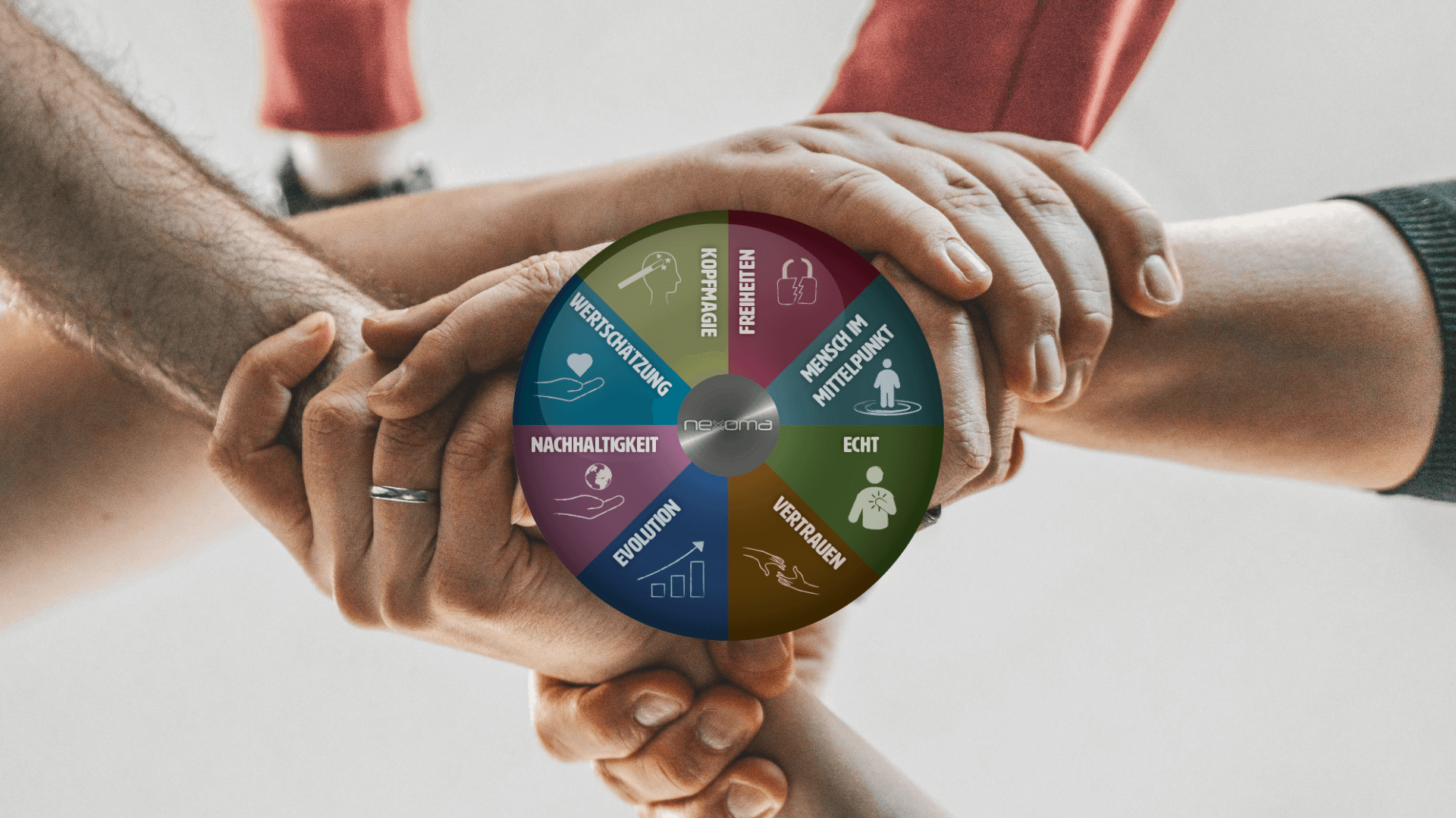 nexoma Hände halten nexoma-DNA