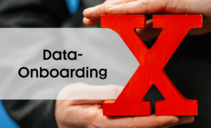 Beitragsbild zum NEXIpedia-Glossarbeitrag: Text "Data-Onboarding" neben rotem X