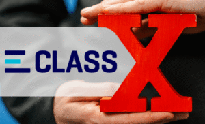 Beitragsbild zum NEXIpedia-Glossarbeitrag: ECLASS Logo neben rotem X