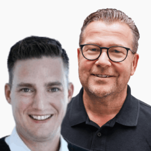 Almspeaker Christoph Schulz von WEPA und Marco Kahler von valantic