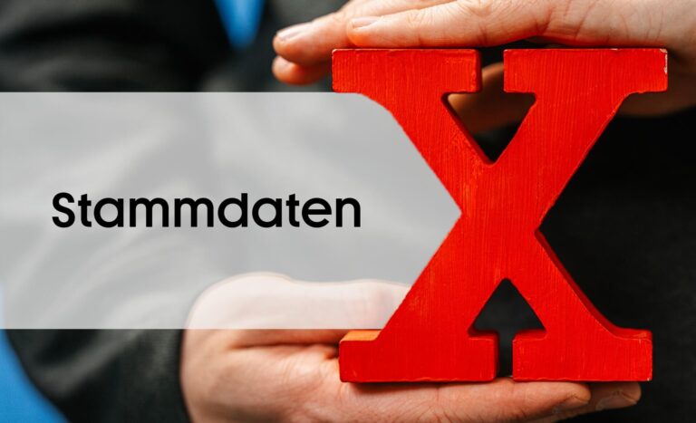 Beitragsbild zum NEXIpedia-Glossarbeitrag: Stammdaten neben rotem X