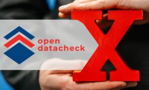Beitragsbild zum NEXIpedia-Glossarbeitrag: Open Datacheck neben rotem X